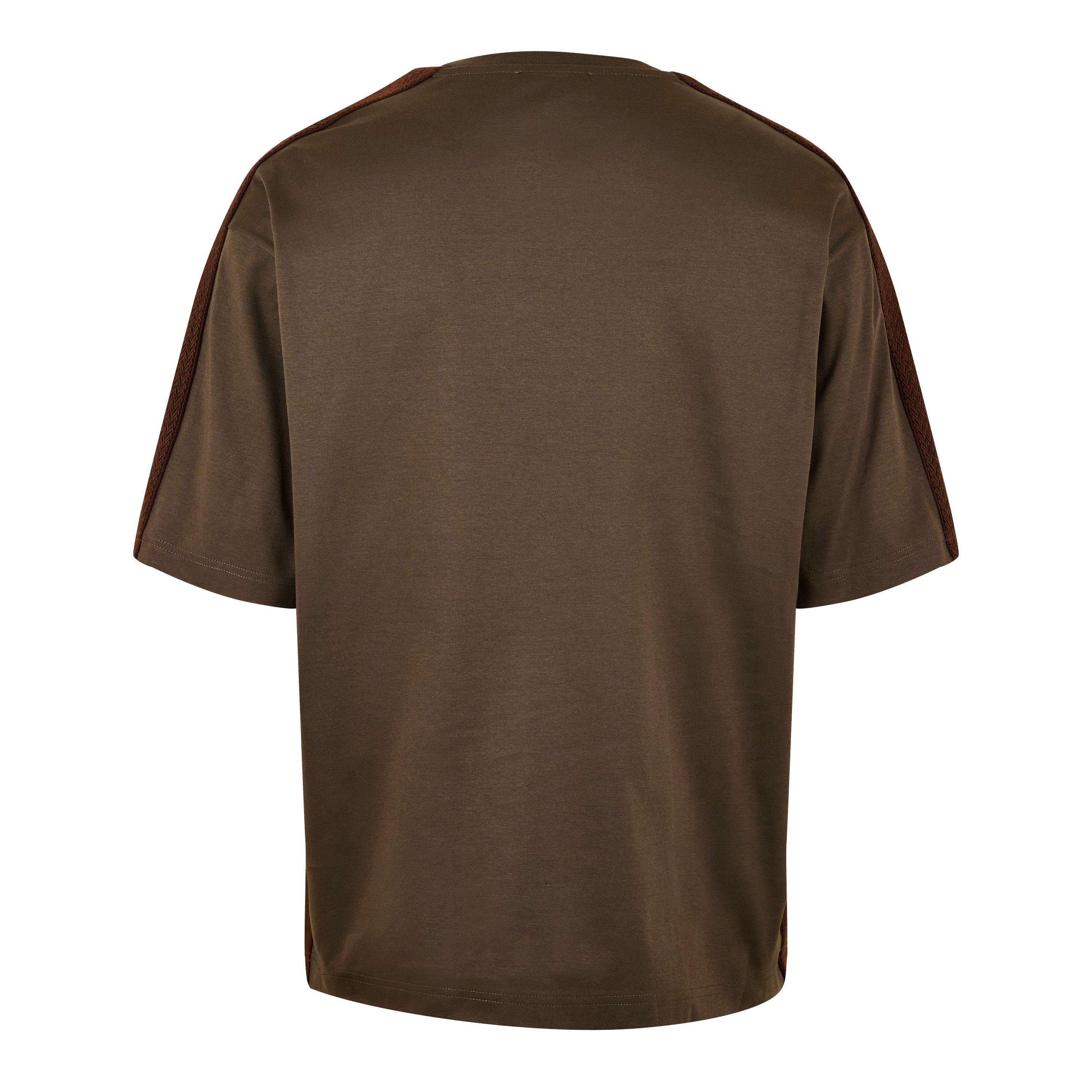 Embroidered Curb Trimmed T-Shirt