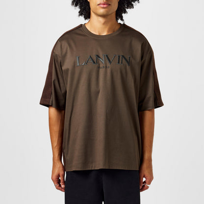 Embroidered Curb Trimmed T-Shirt