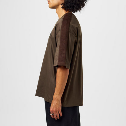 Embroidered Curb Trimmed T-Shirt