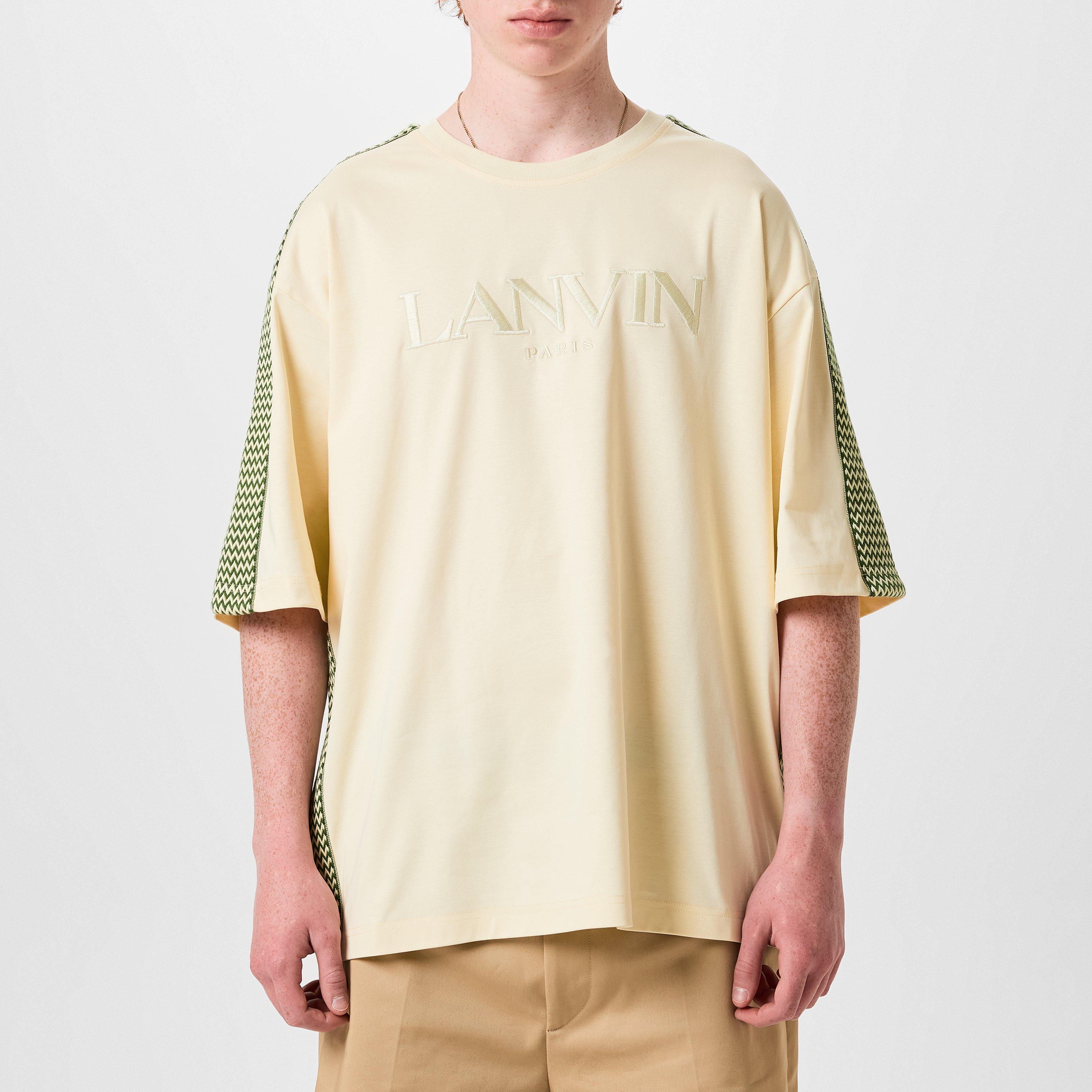 Embroidered Curb Trimmed T-Shirt