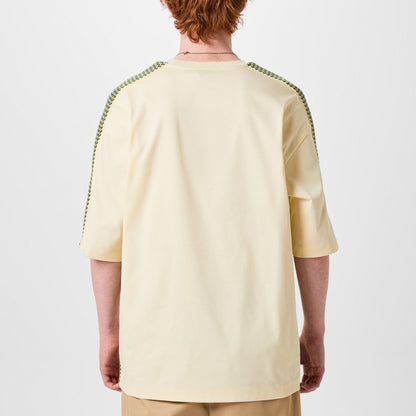 Embroidered Curb Trimmed T-Shirt
