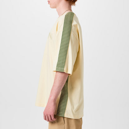 Embroidered Curb Trimmed T-Shirt