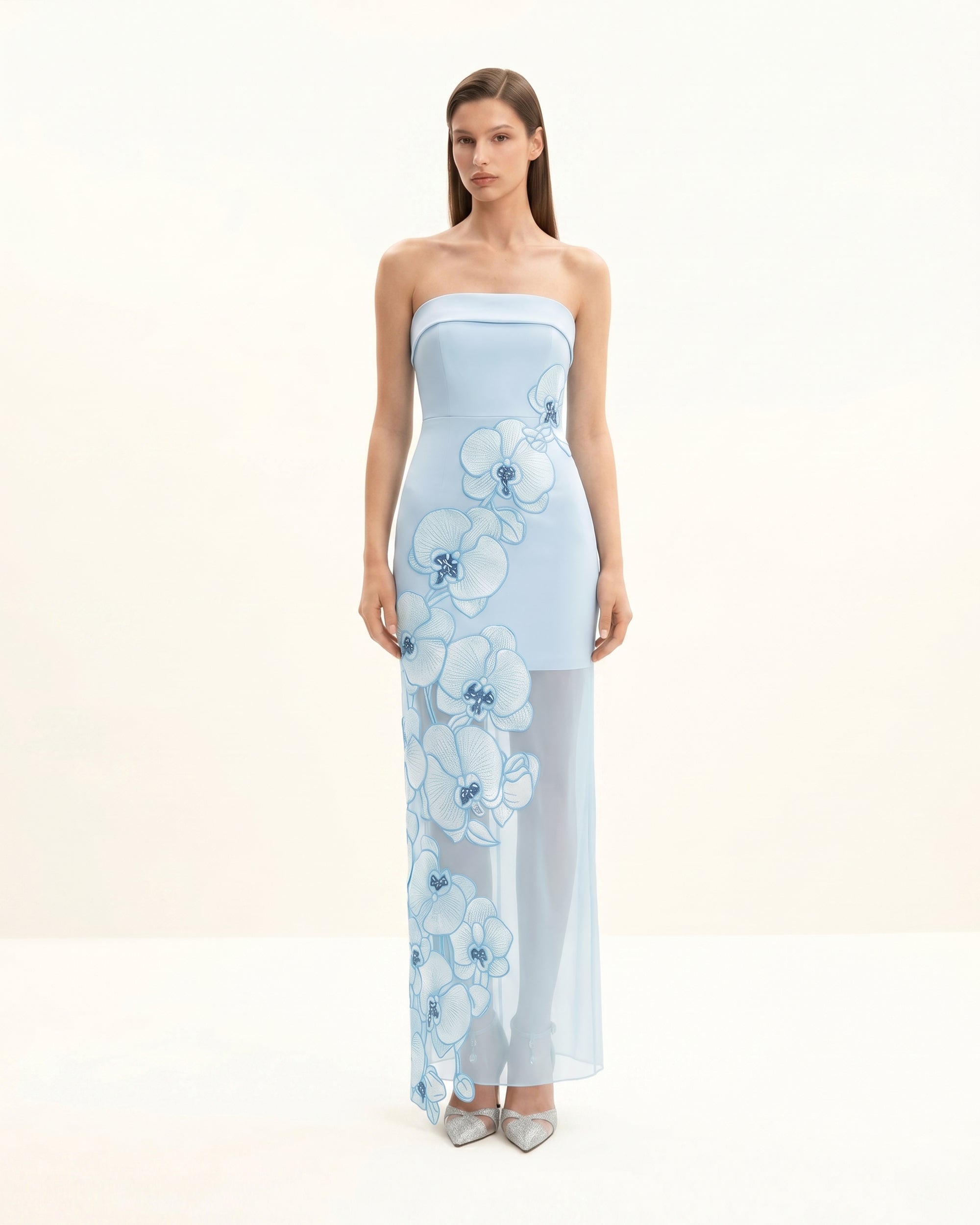 Orchid Embroidered Dress - Yellow