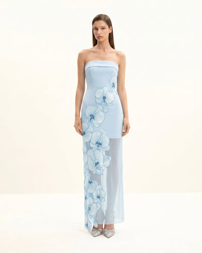 Orchid Embroidered Dress - Yellow