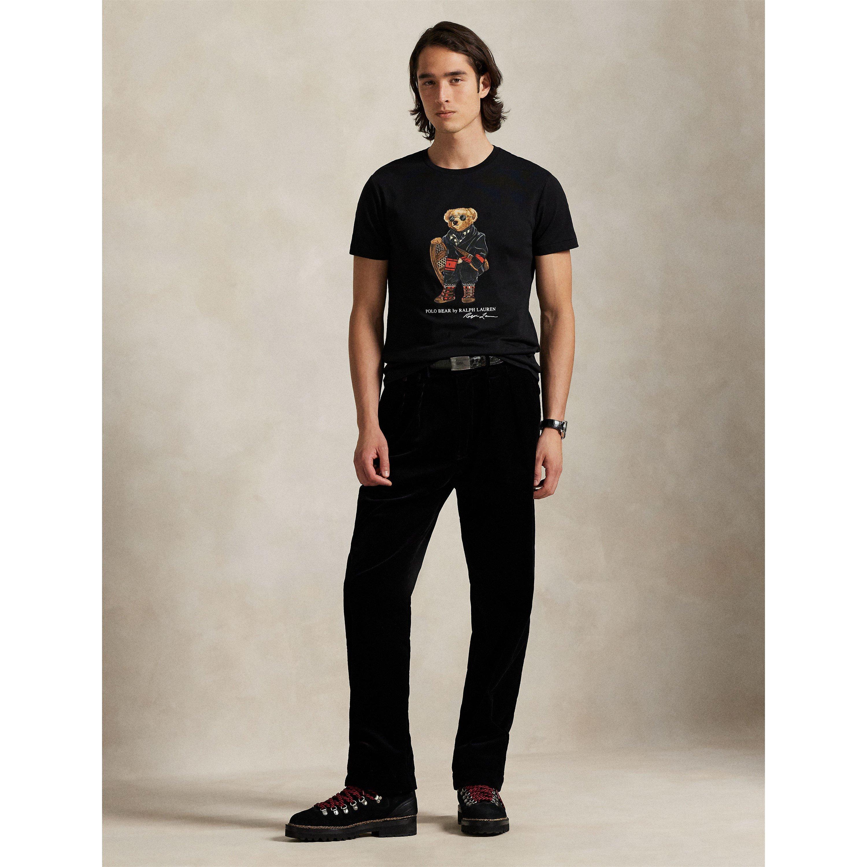Ski Bear Embroidered T-Shirt