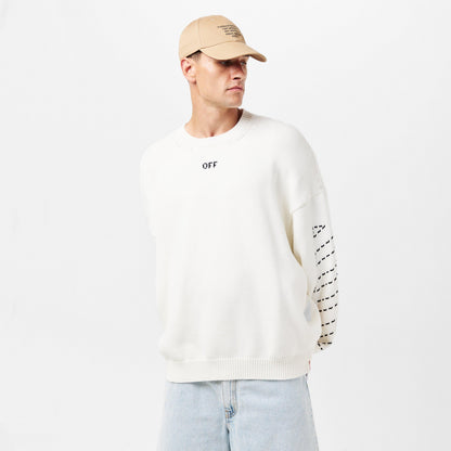 Arrows Cotton Long Sleeve Crew Neck Sweatshirt