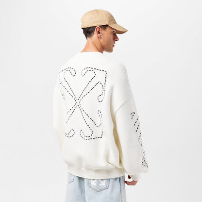 Arrows Cotton Long Sleeve Crew Neck Sweatshirt