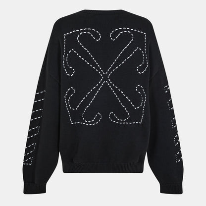 Arrows Cotton Long Sleeve Crew Neck Sweatshirt
