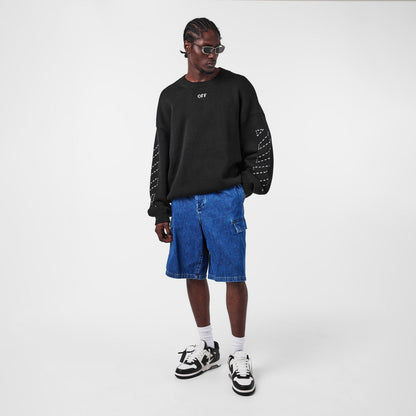 Arrows Cotton Long Sleeve Crew Neck Sweatshirt