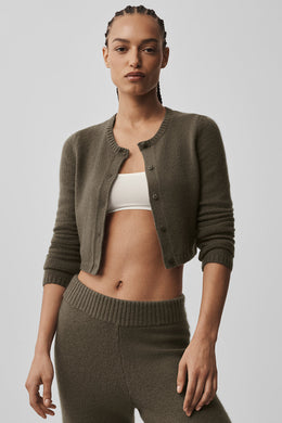 Wool Cashmere New Class Cropped Cardigan