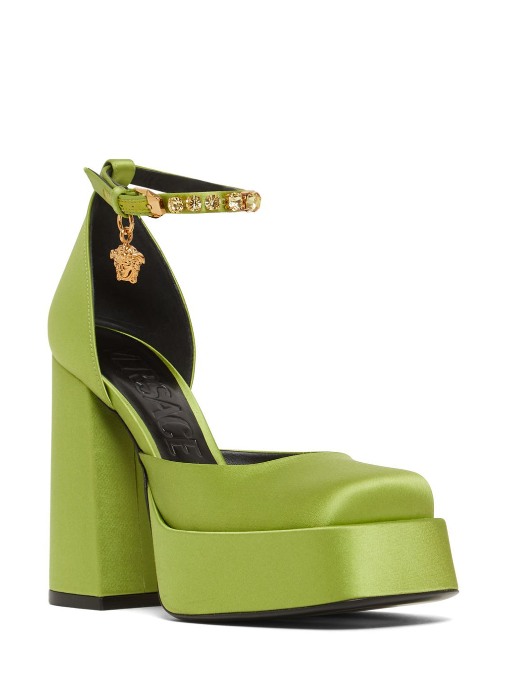 Versace Versace 110mm Platform satin & viscose pumps - Size: UK 2 Heels | Shop From The Mirage