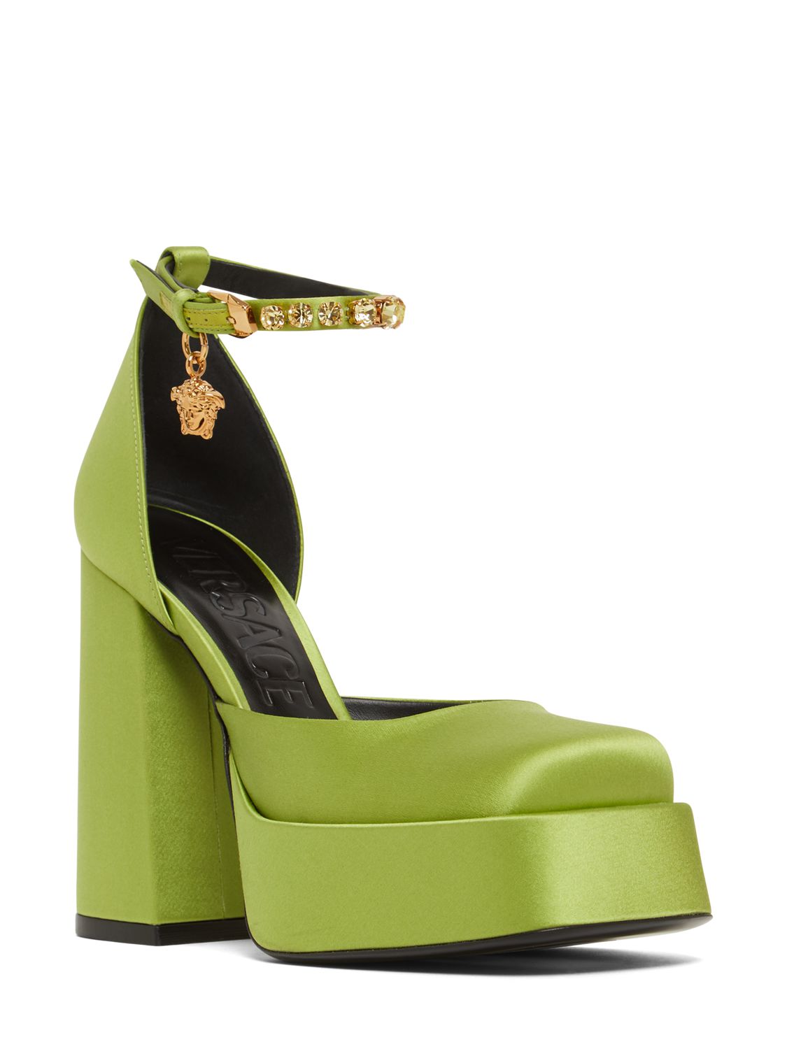 Versace Versace 110mm Platform satin & viscose pumps - Size: UK 2 Heels | Shop From The Mirage