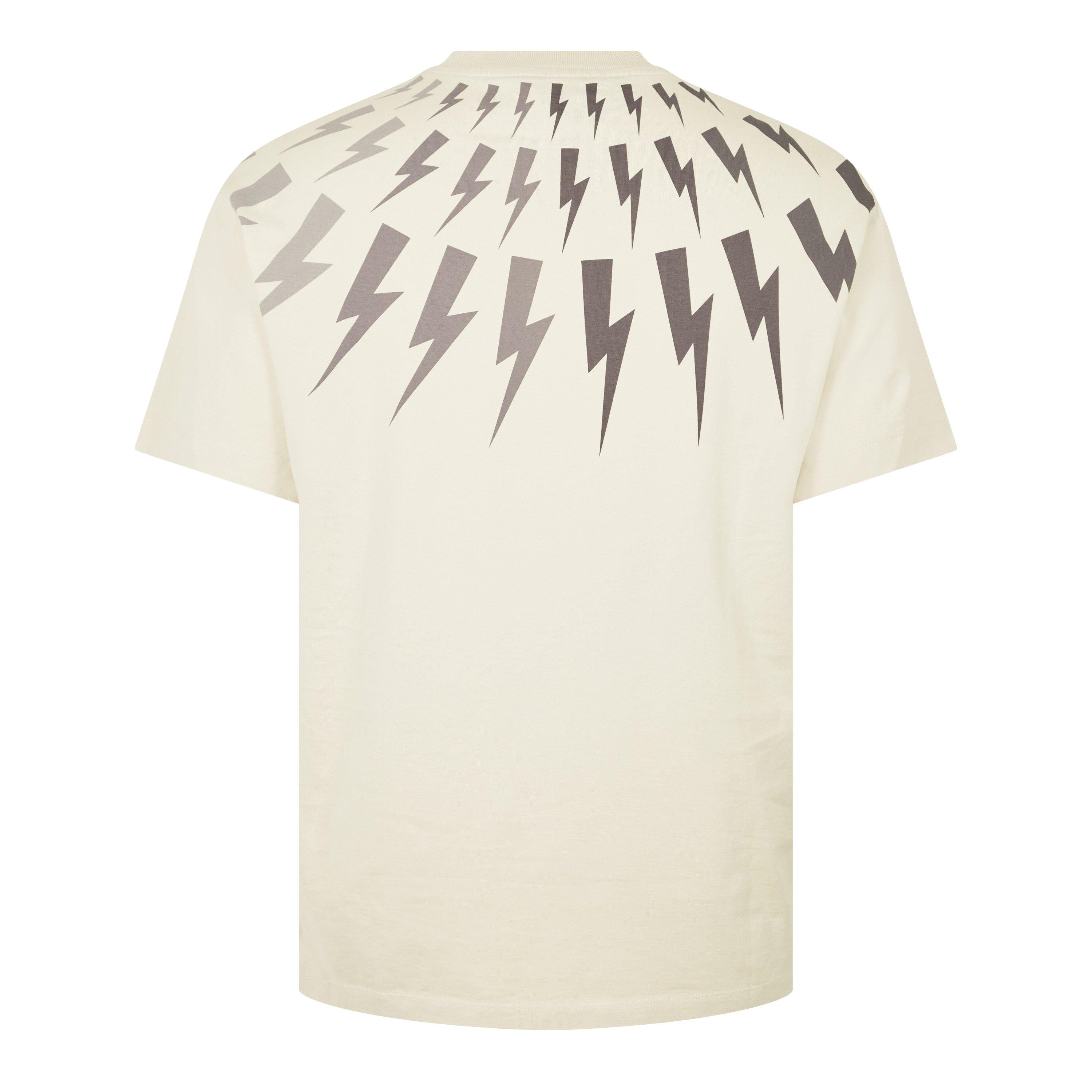 Thunderbolt Print Cotton T-Shirt