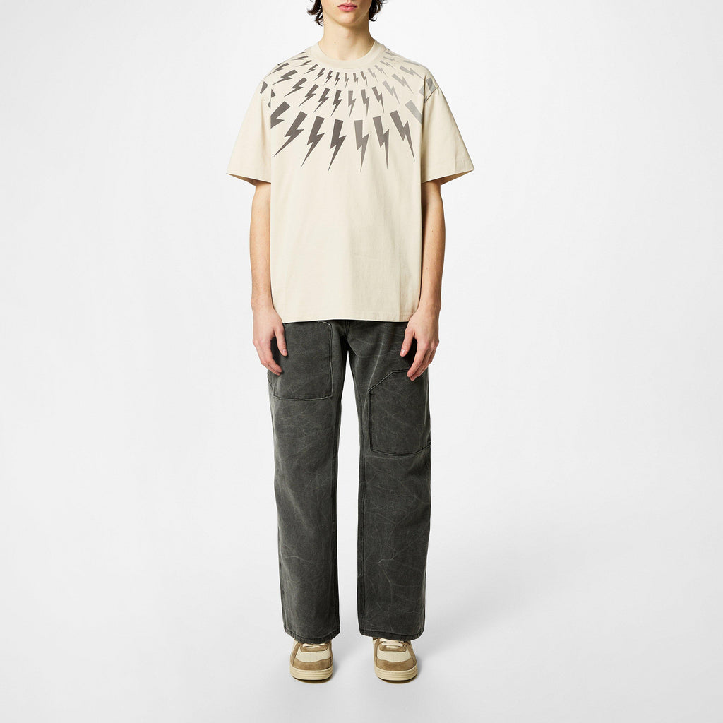 Thunderbolt Print Cotton T-Shirt