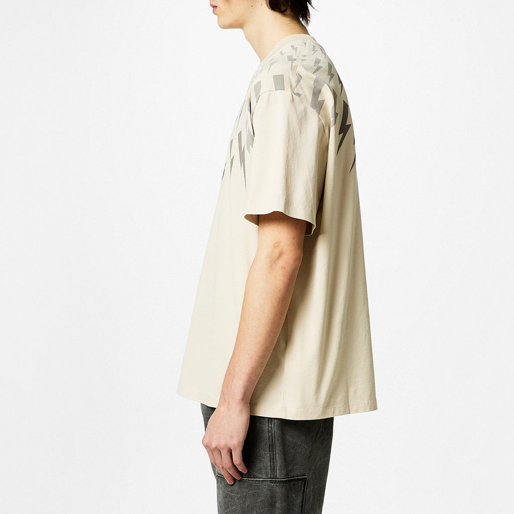 Thunderbolt Print Cotton T-Shirt