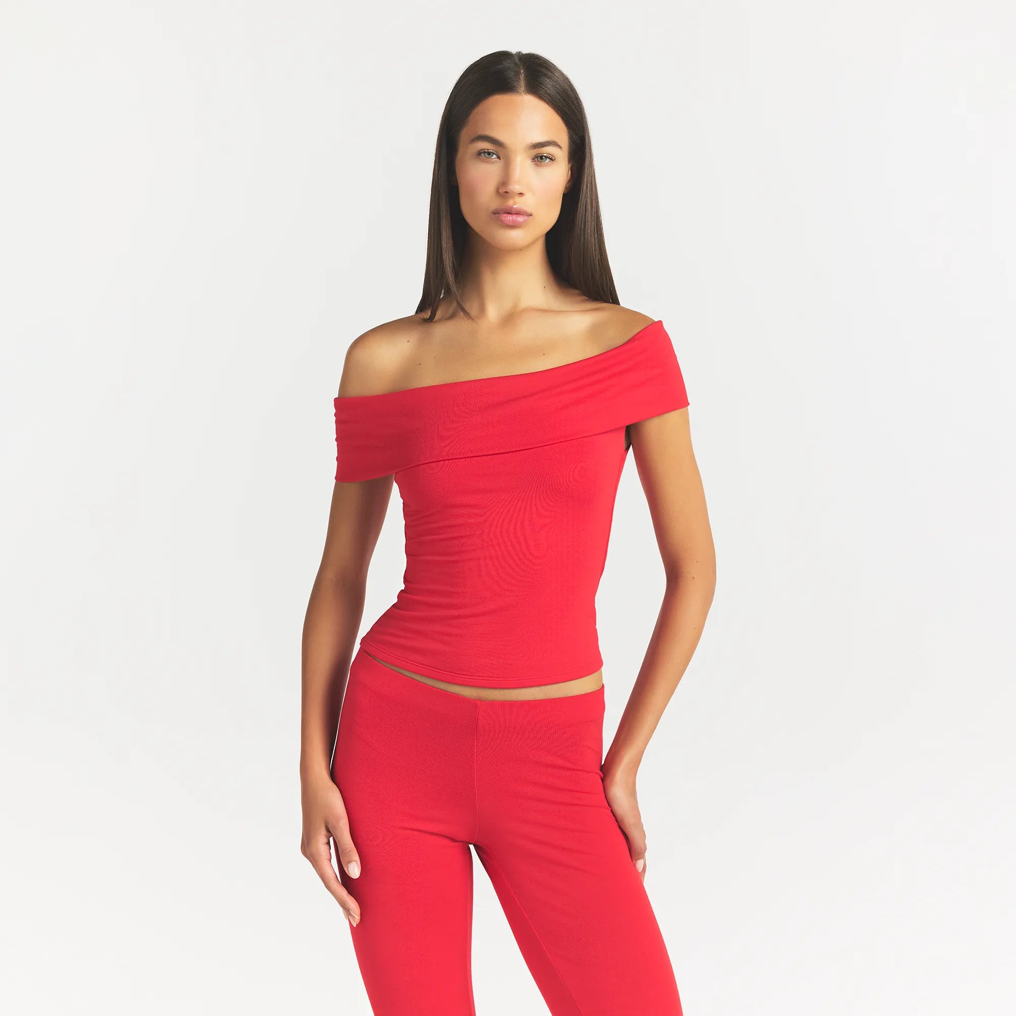 Smooth Layers Asymmetrical Off the Shoulder Top