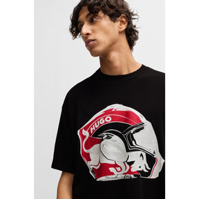 Oversized Fit Racing Print T-Shirt