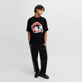 Oversized Fit Racing Print T-Shirt