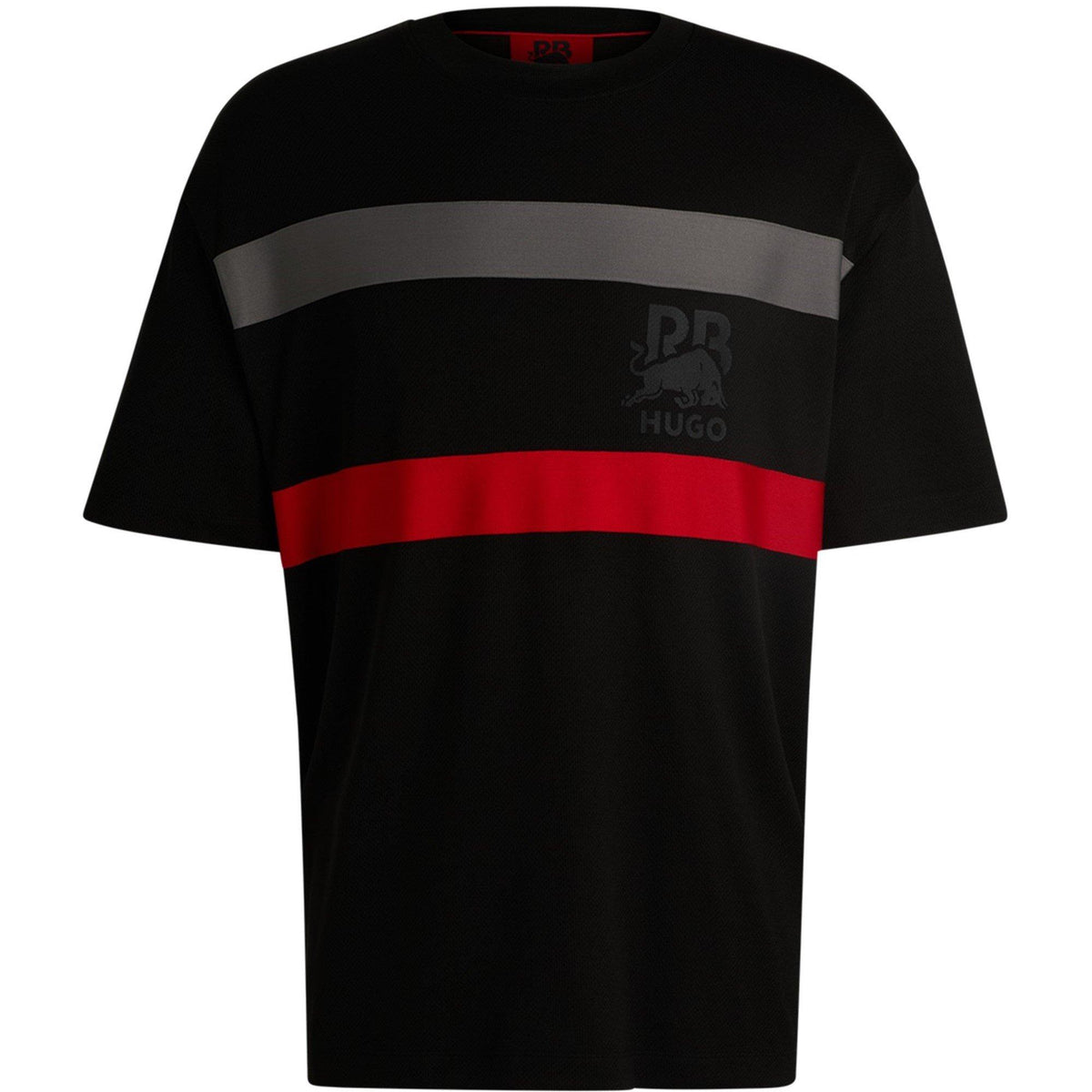 Signature Bull Motif Oversized Mesh T-Shirt