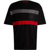 Signature Bull Motif Oversized Mesh T-Shirt
