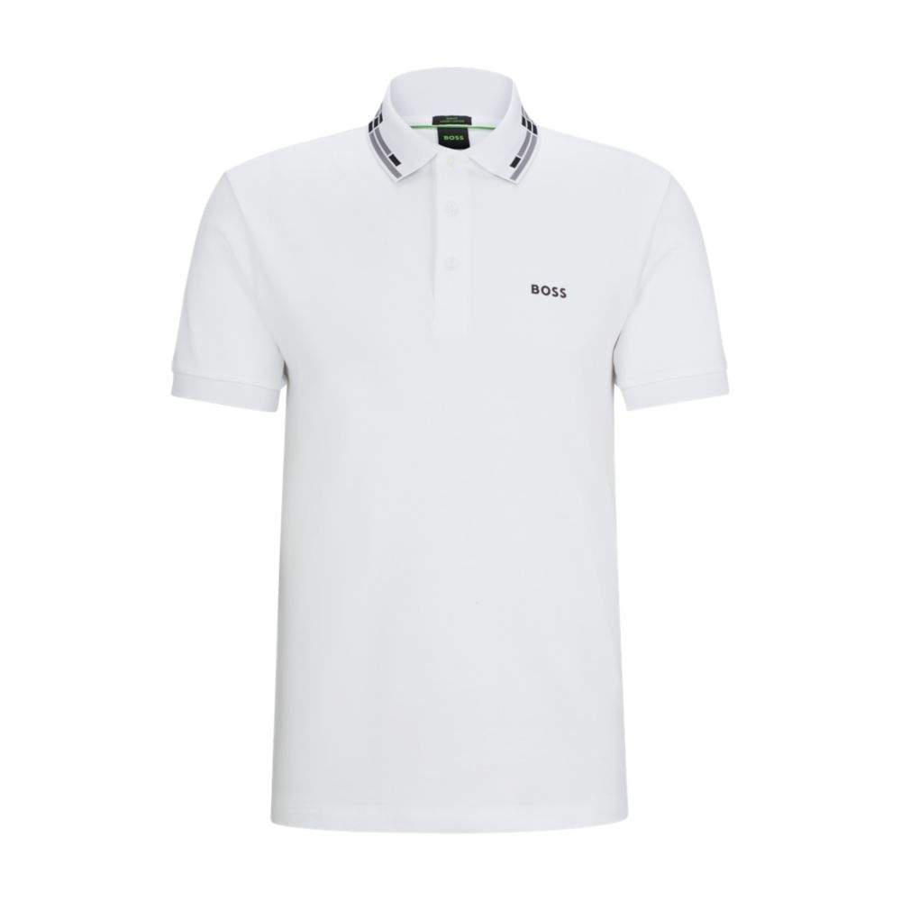 Hugo Boss interlock-cotton slim-fit polo shirt with collar graphics - Size: 3XL T-Shirts | Shop From The Mirage