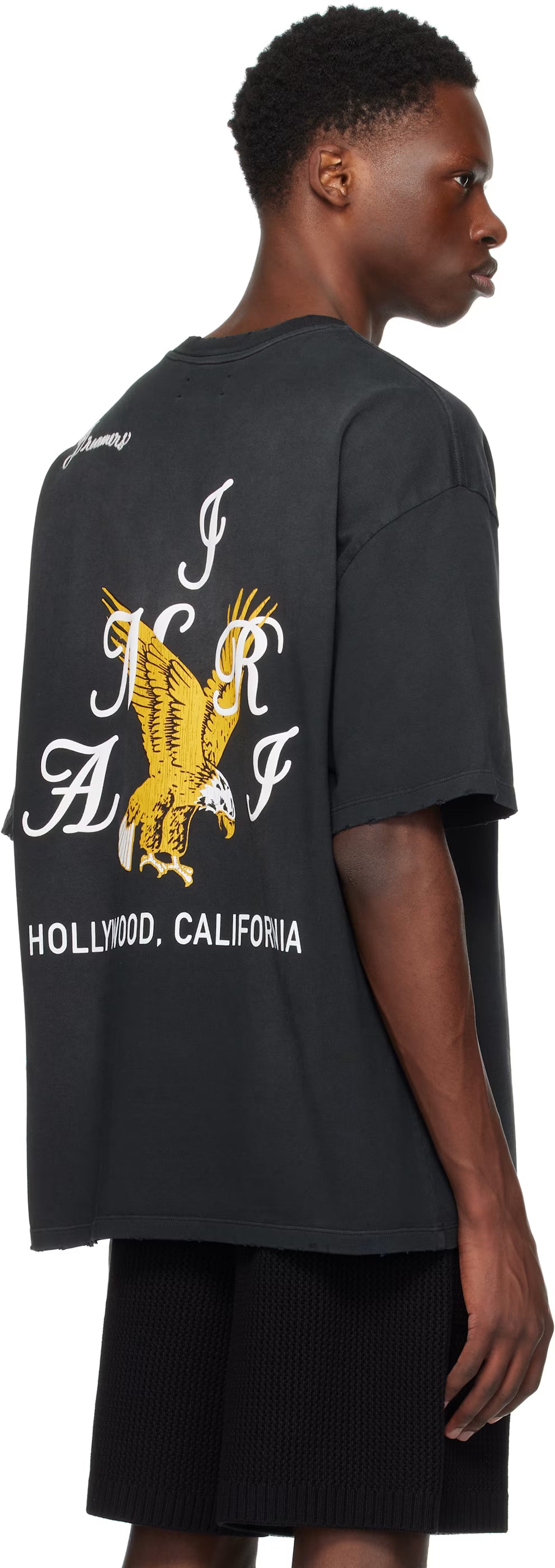 Black 'AMIRI' Eagle Oversized T-shirt