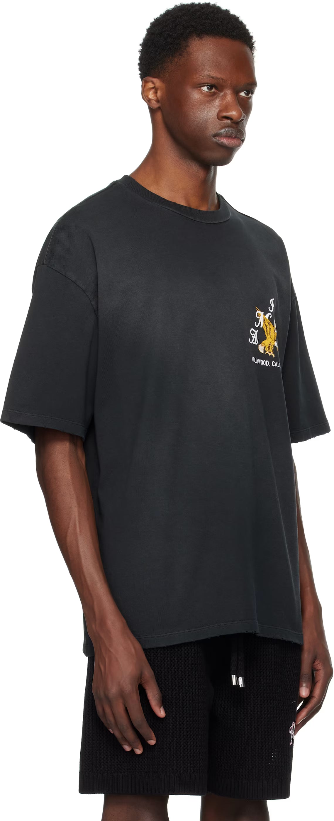 Black 'AMIRI' Eagle Oversized T-shirt