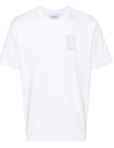 Casablanca Logo Print Crewneck T-shirt