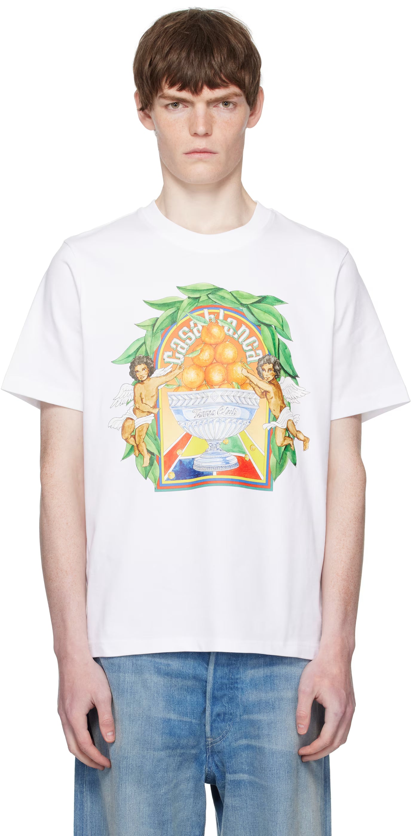 White Triomphe D'Orange Short-Sleeve T-Shirt