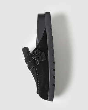 Cordless Black Hairy Cow Suede