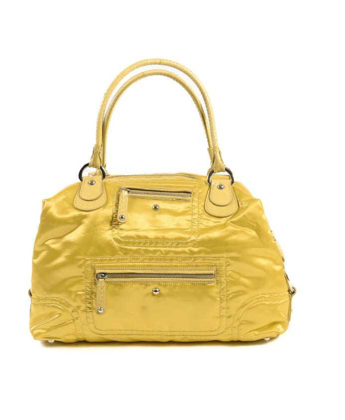 Yellow Fabric Handbag