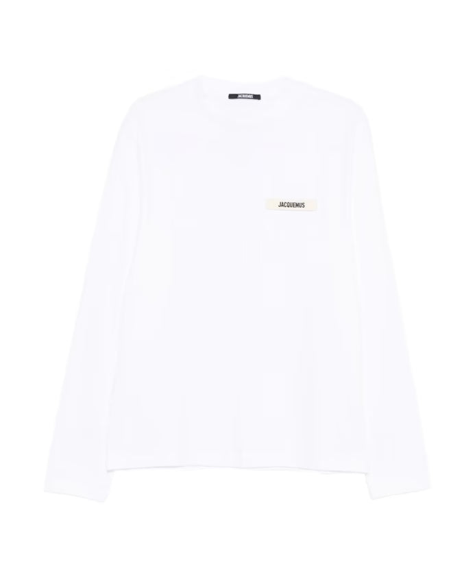 Jacquemus White Logo Patch Crew Neck Tee