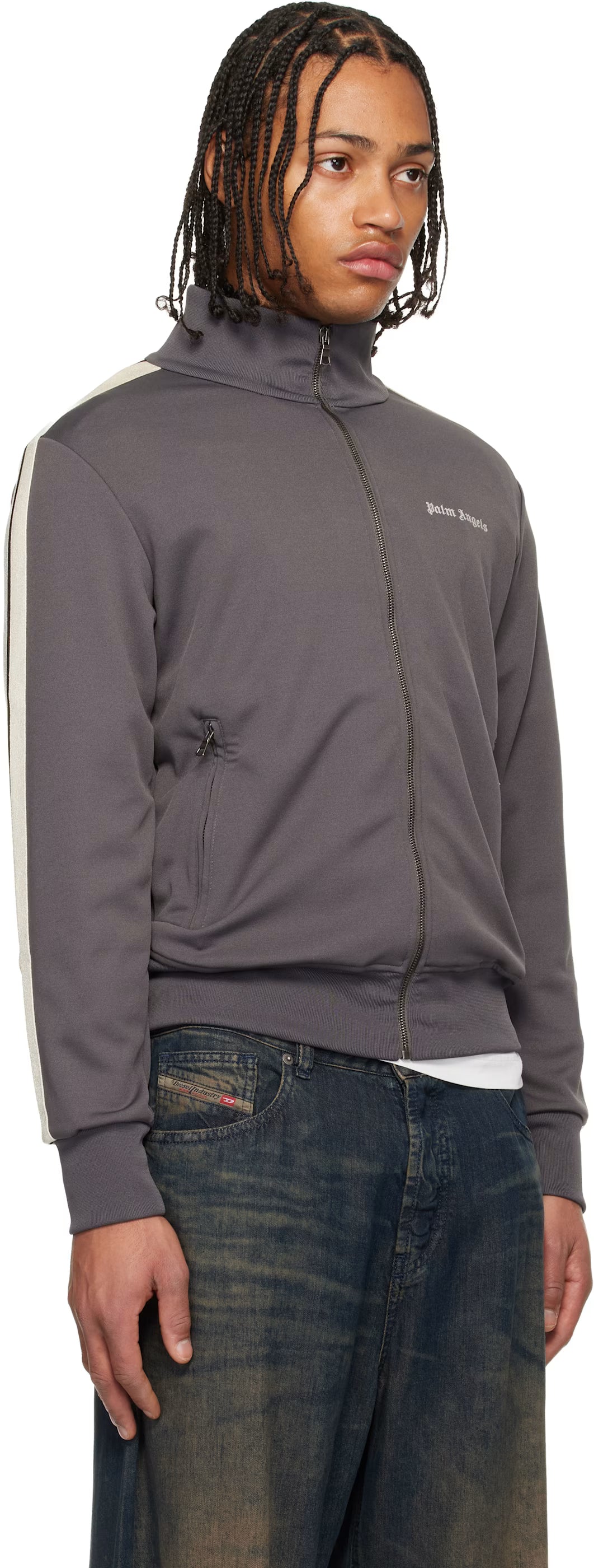 Gray Classic Logo Track Jacket