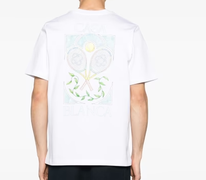 Casablanca Logo Print Crewneck T-shirt