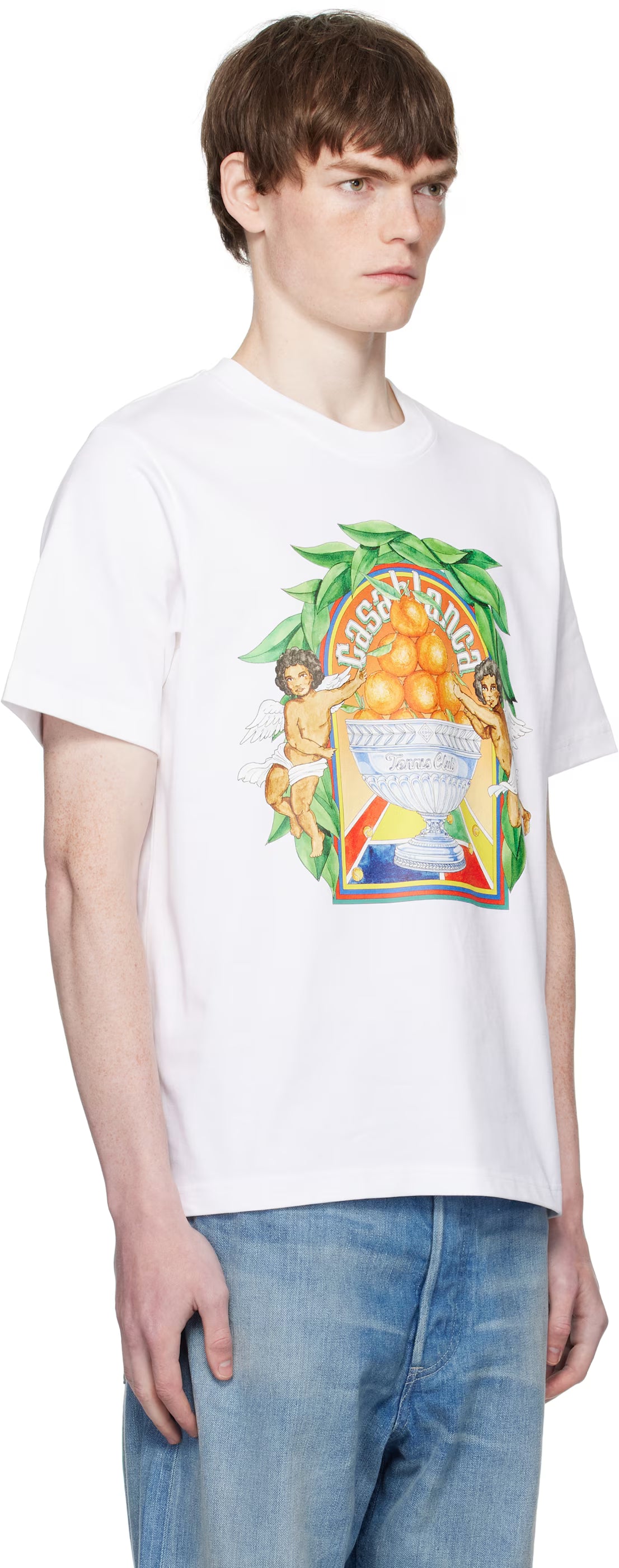 White Triomphe D'Orange Short-Sleeve T-Shirt