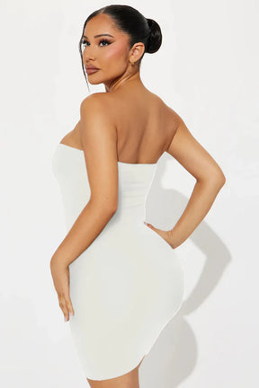 Sweet Date Double Lined Mini Dress - Cream