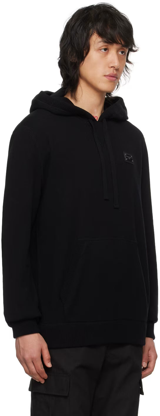 Dolce&Gabbana Black Plaque Hoodie