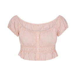 Poplin Apparel Off the Shoulder Top