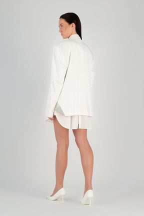 FOLD OVER SILK BLAZER