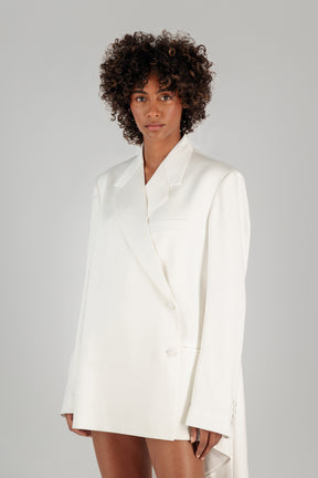 OVERSIZED SILK BLAZER DRESS