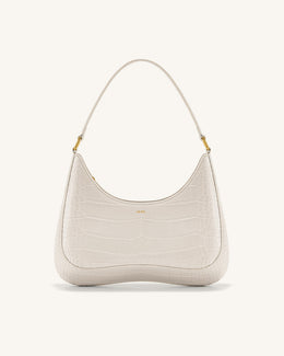Ruby Shoulder Bag - White Croc