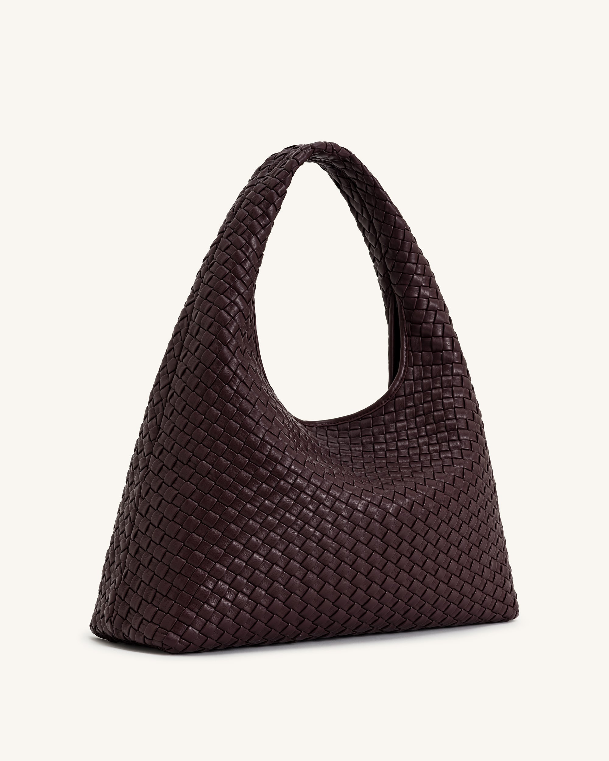 Laura Woven Shoulder Bag - Beige