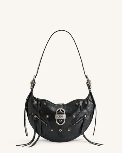 Tessa Crushed Shoulder Bag - Brown