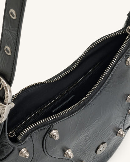 Tessa Crushed Shoulder Bag - Brown