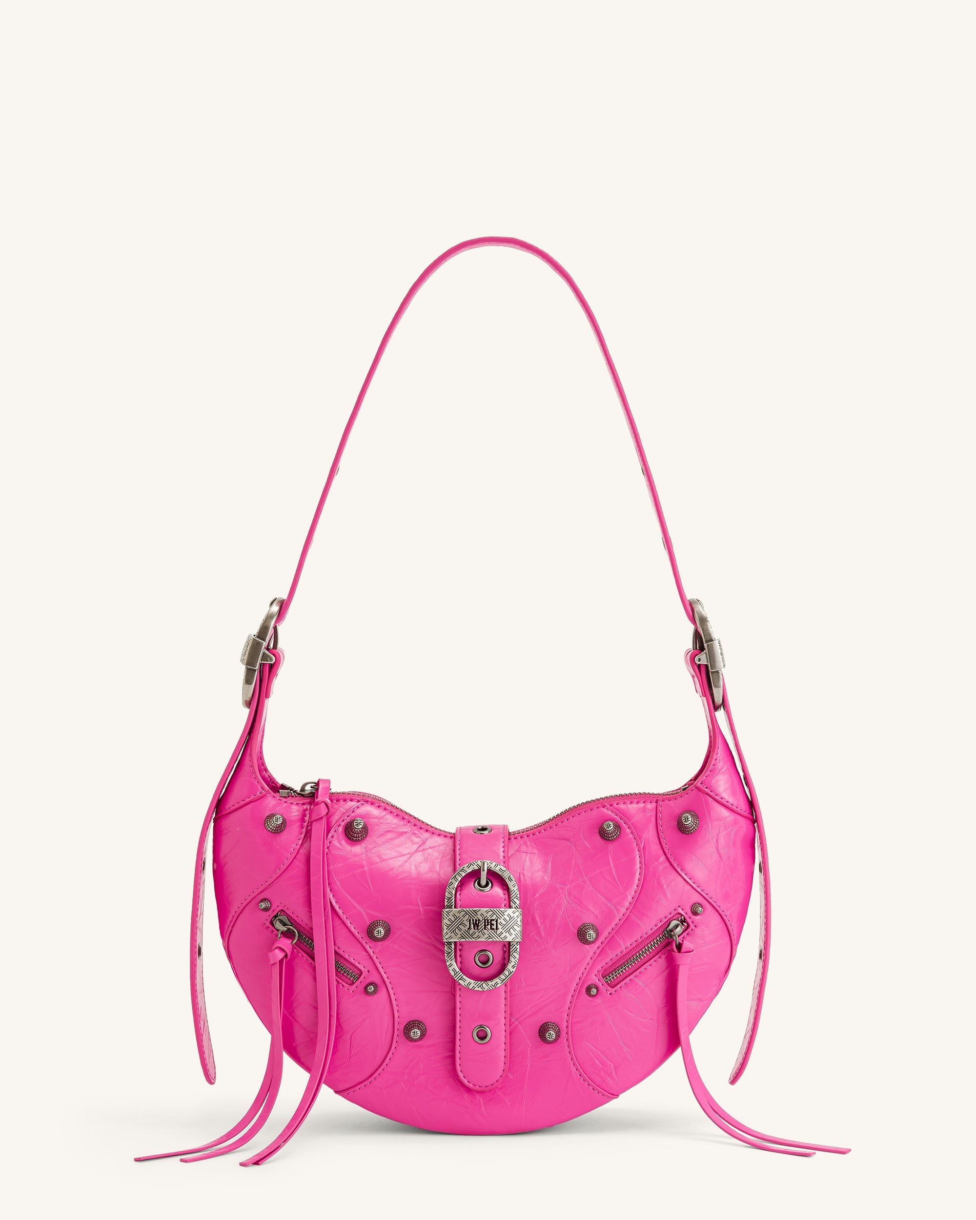 Tessa Crushed Shoulder Bag - Brown