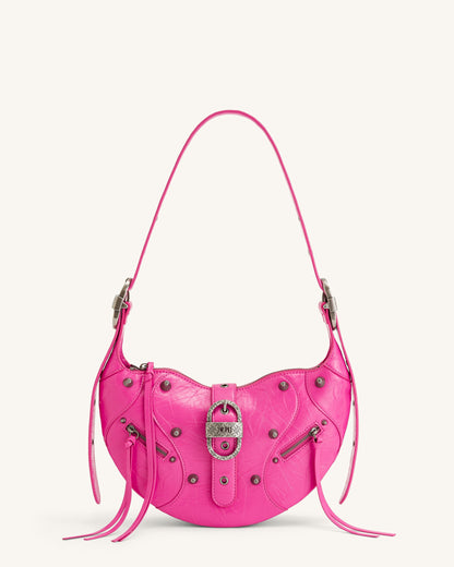 Tessa Crushed Shoulder Bag - Brown