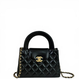 Chanel Nano Kelly Shopper black quilted Lambskin
