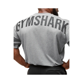 Gymshark Power T-Shirt Oversized Fit Charcoal Core Marl/Black