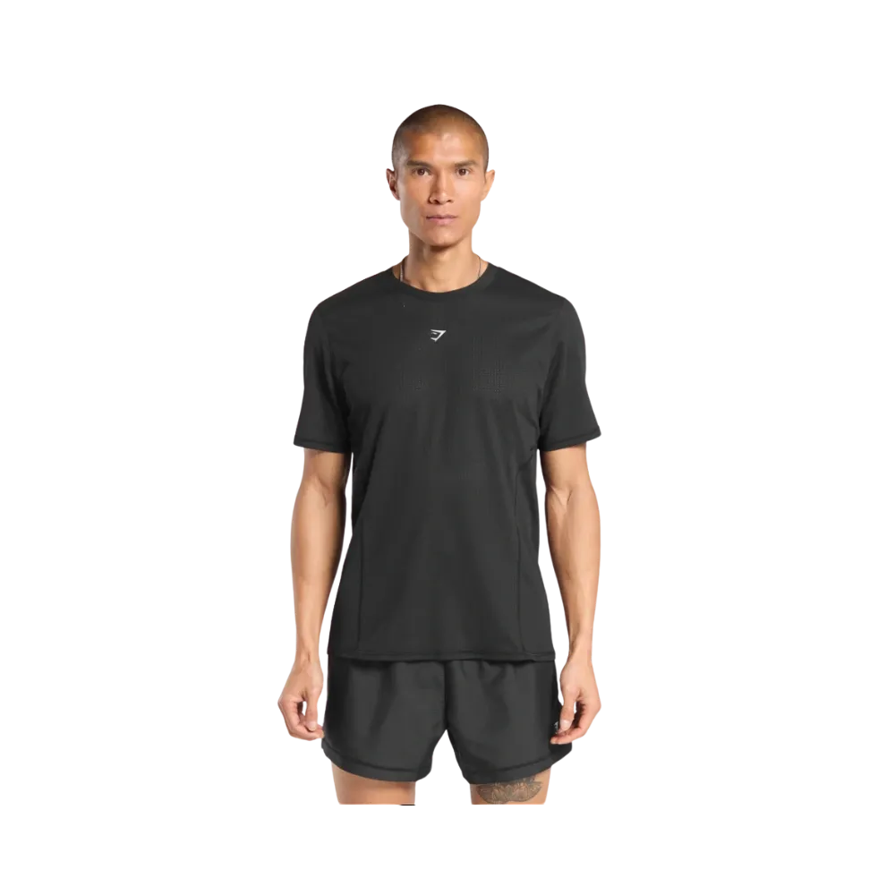 Gymshark Running T Shirt Slim Fit Black