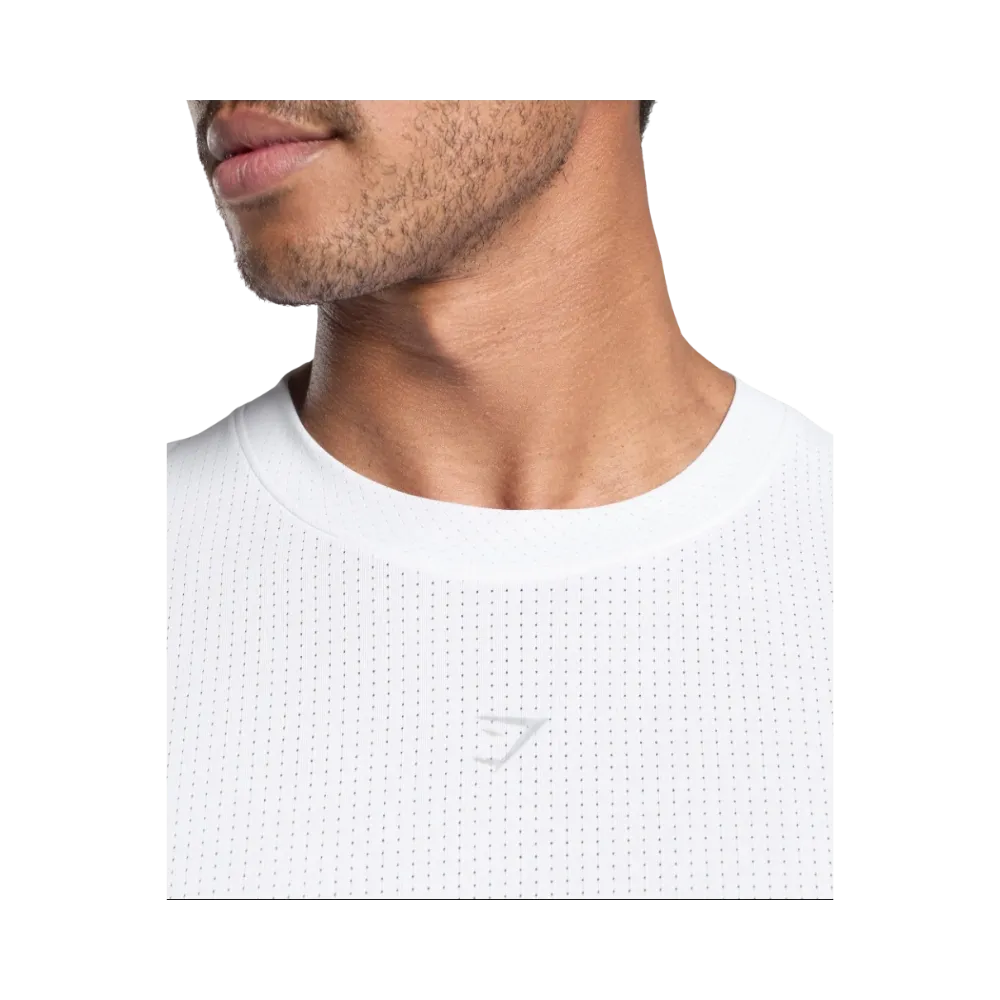 Gymshark Running T Shirt Slim Fit White